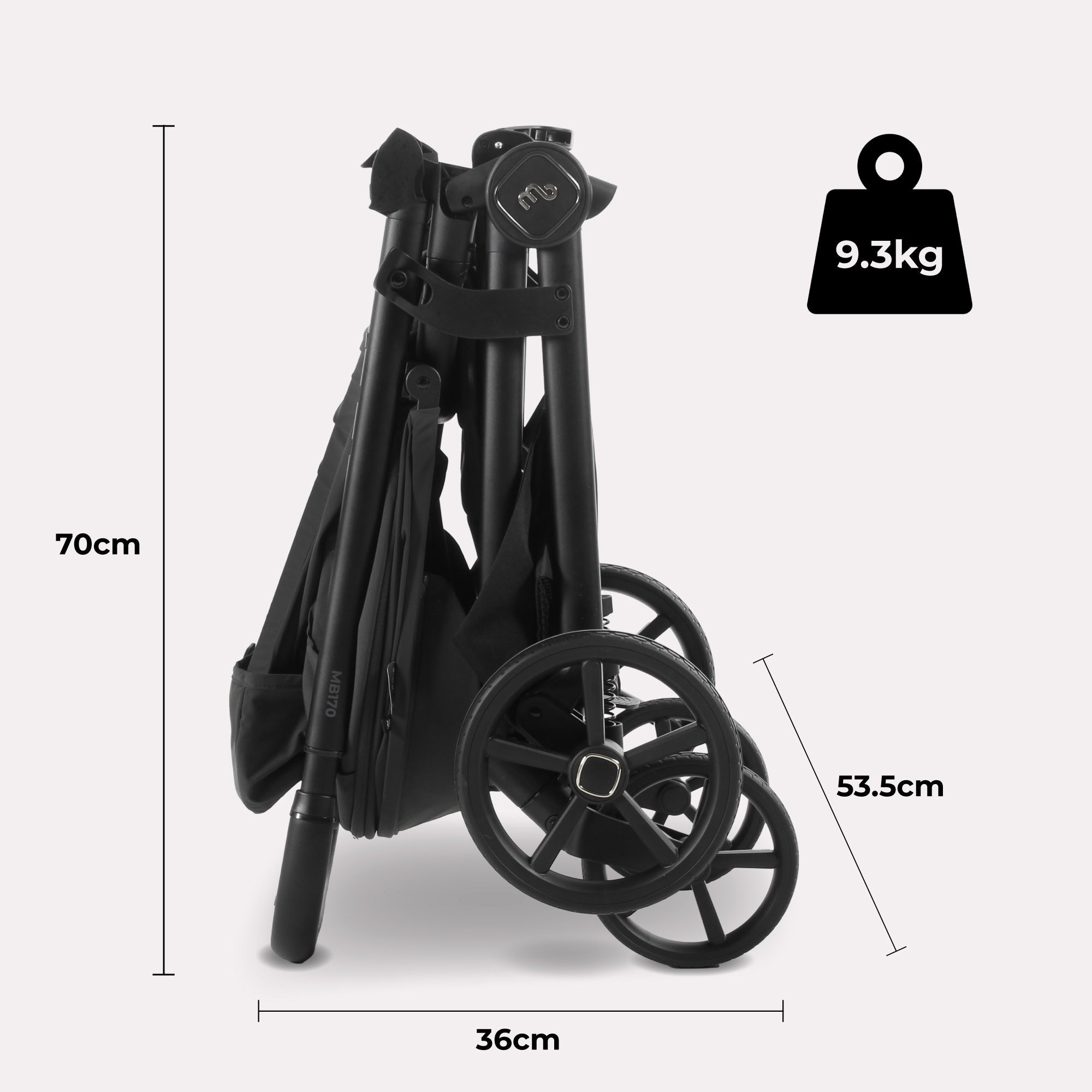 MB170 Plus Pushchair - Pastel Pink