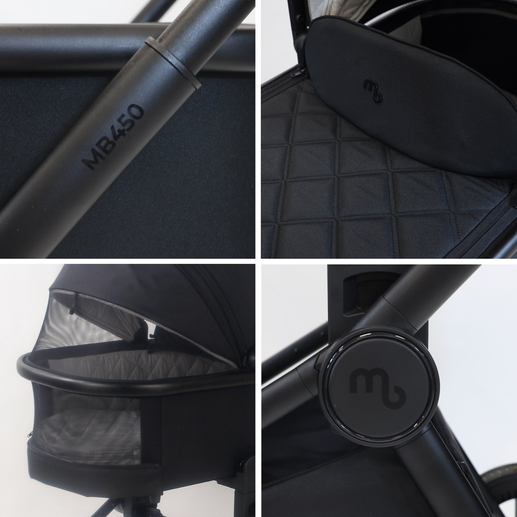 MB450i 3-in-1 Travel System with Rotating Car Seat + Base - Black