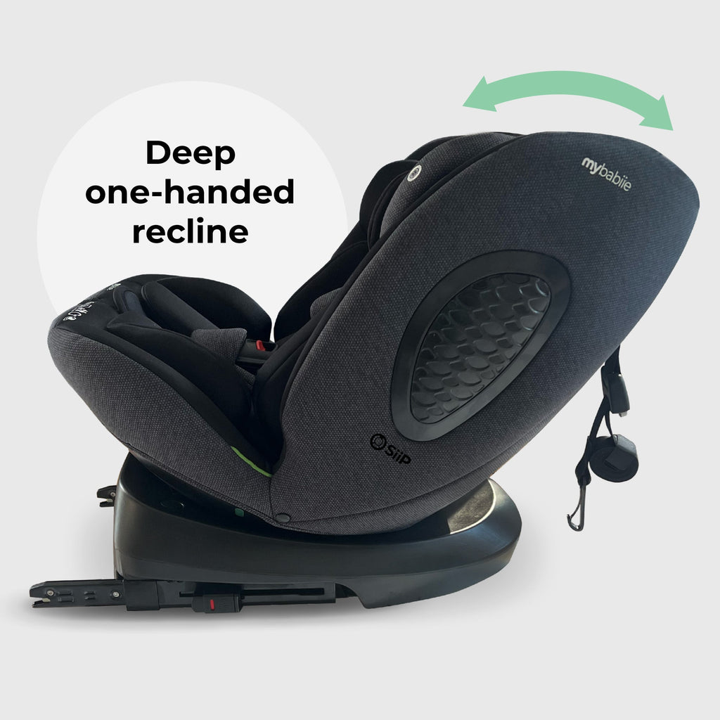 MBCS200 Spin R129 Car Seat with Top Tether - Black Leopard
