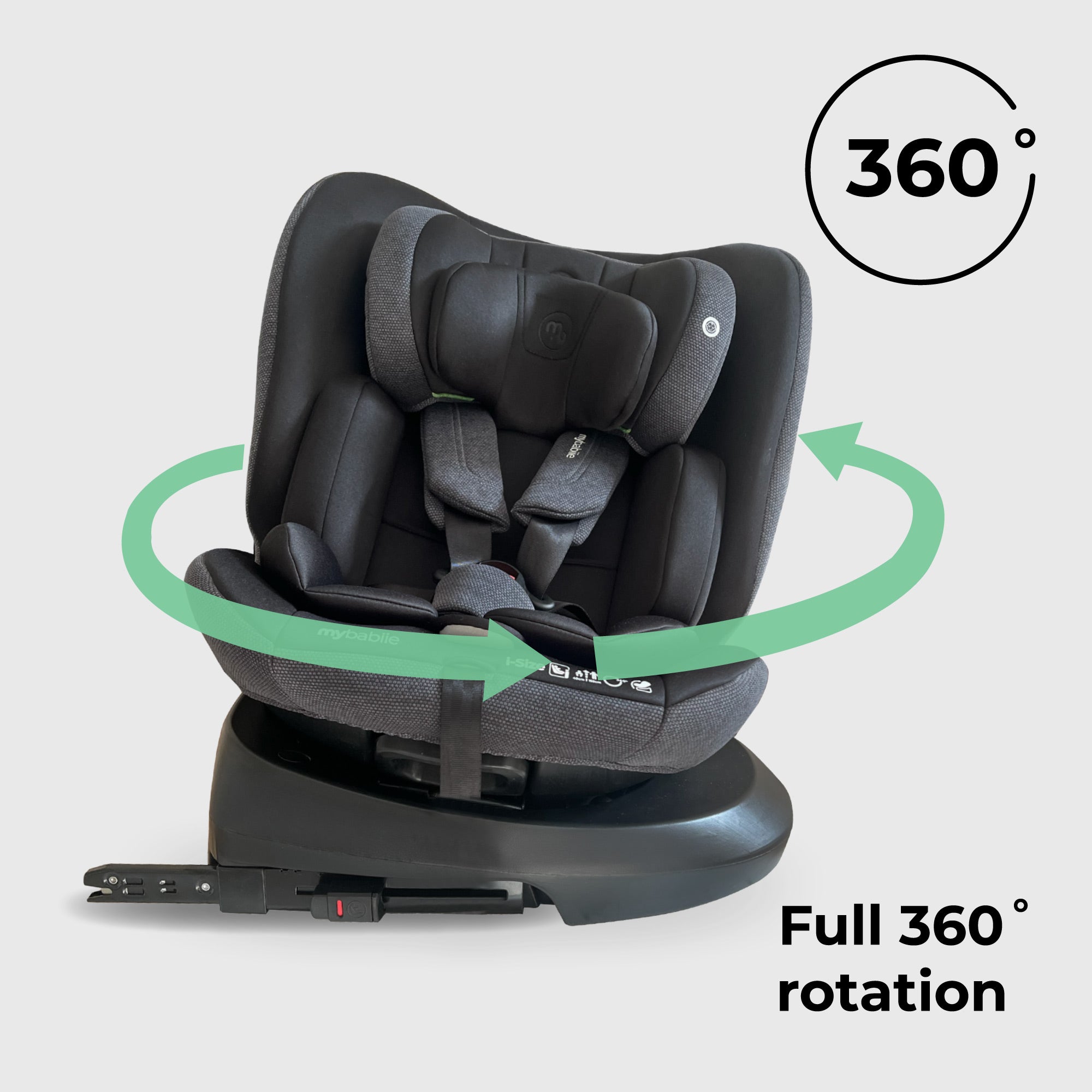MBCS200 Spin R129 Car Seat with Top Tether - Black