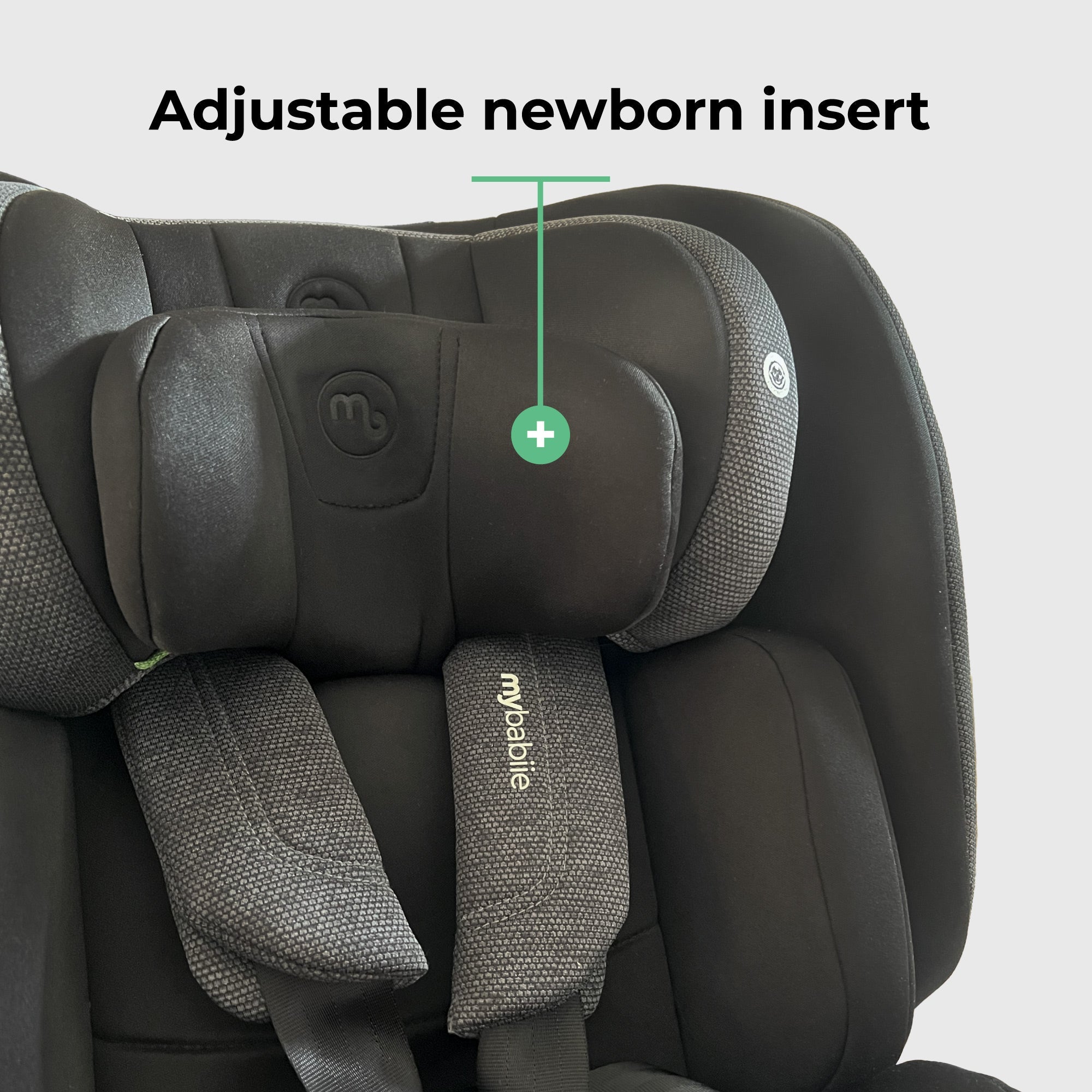 MBCS200 Spin R129 Car Seat with Top Tether - Black