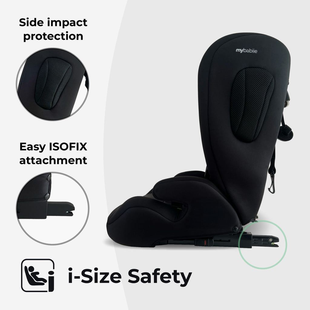MBCS75 Toddler to Booster R129 Car Seat with ISOFIX - Black Leopard