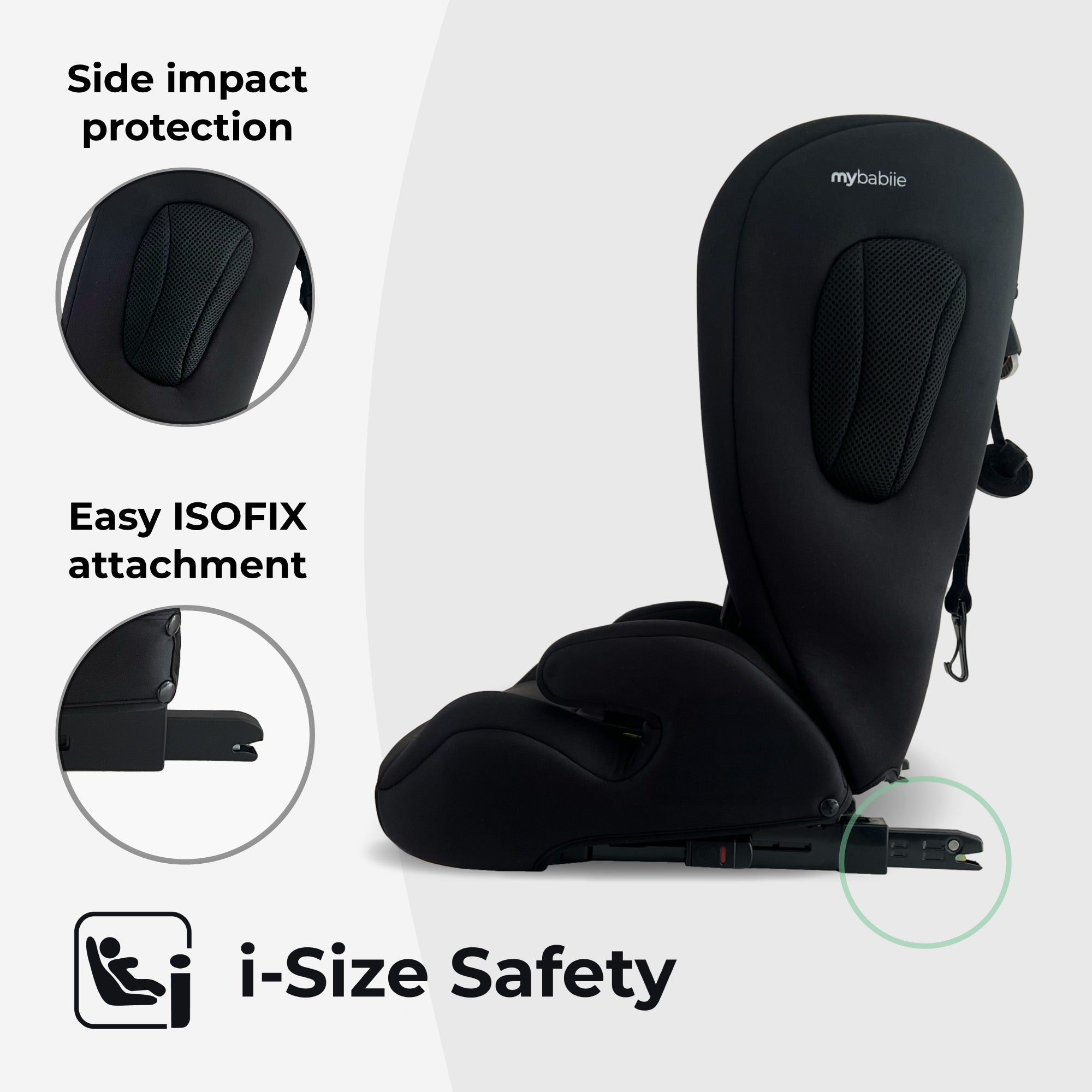 MBCS75 Toddler to Booster R129 Car Seat with ISOFIX - Black Leopard