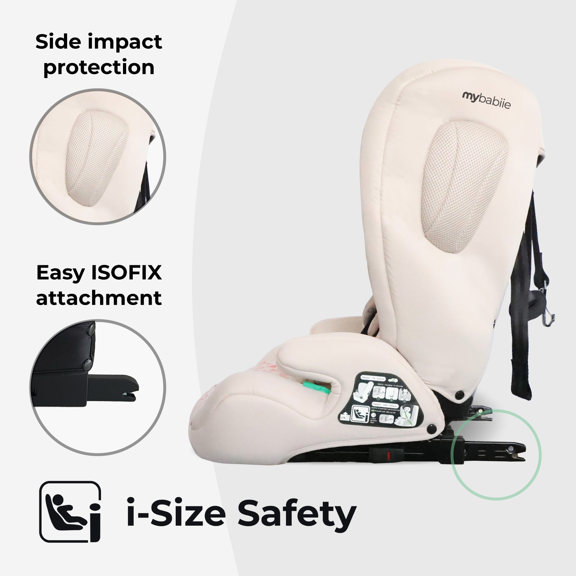 MBCS75 Toddler to Booster R129 Car Seat with ISOFIX - Pink Leopard