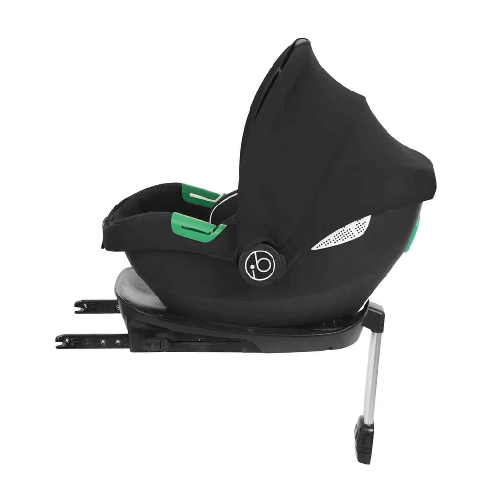 Ickle Bubba Stomp Luxe 12 Piece Travel System with i-Size Cirrus Car Seat & ISOFIX Base - Black / Midnight / Black