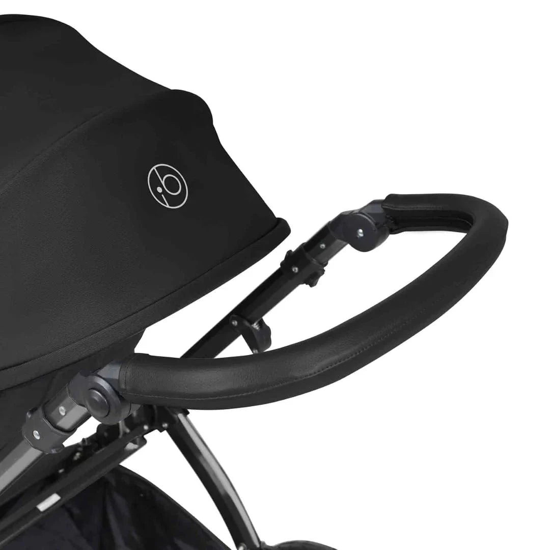 Ickle Bubba Stomp Luxe 12 Piece Travel System with i-Size Cirrus Car Seat & ISOFIX Base - Black / Midnight / Black